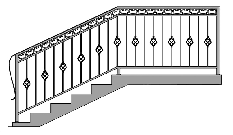 Standard wrought iron railings are produced in no time
