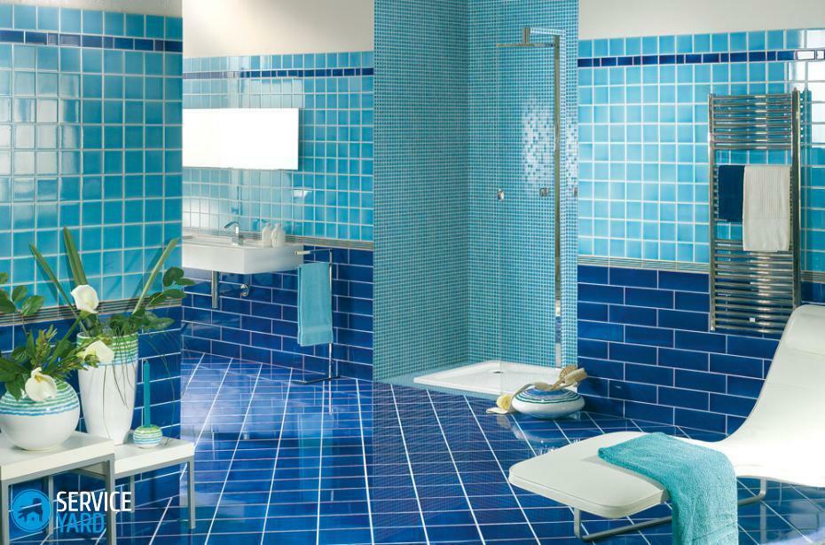 Kék fürdő design