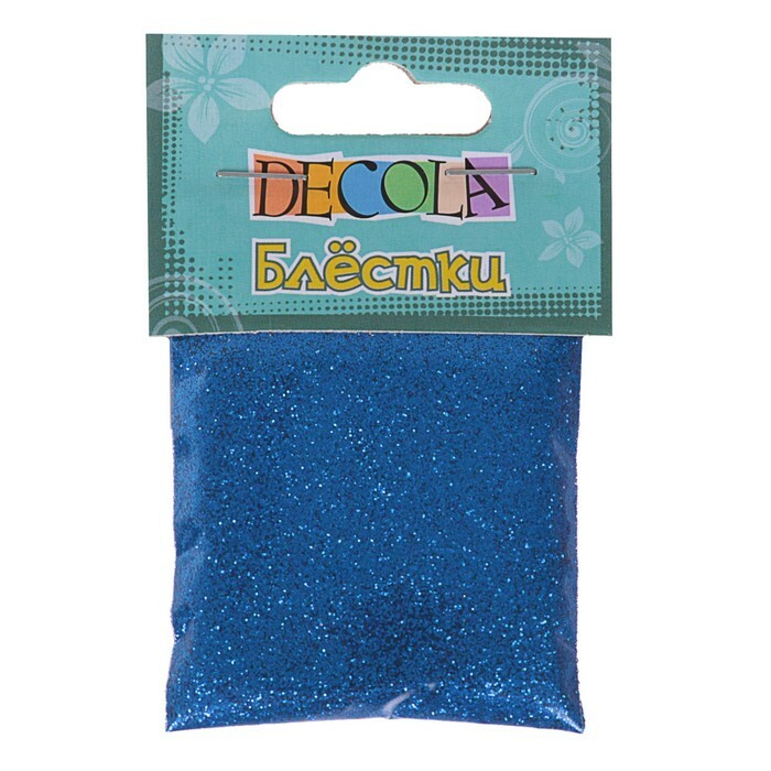 Glitter decor ZHK Decola 0.3 mm, 20 g, blue