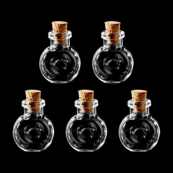 Set of glass bottles with stopper \