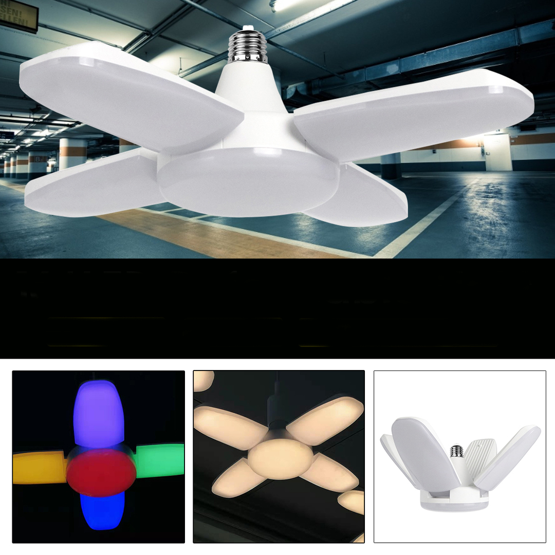 Warm White Colorful 60W 2835 164LED Ceiling Fan Lamp Deformable Garage Blade Lamp
