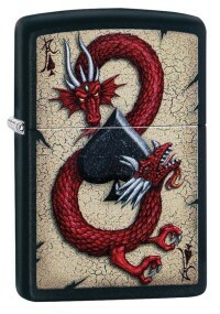 Lettere Zippo. Dragon Ace Black Matte, 36x12x56mm