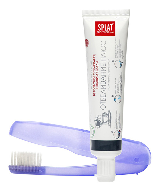 משחת שיניים SPLAT הלבנת 40 מ" ל + מברשת שיניים