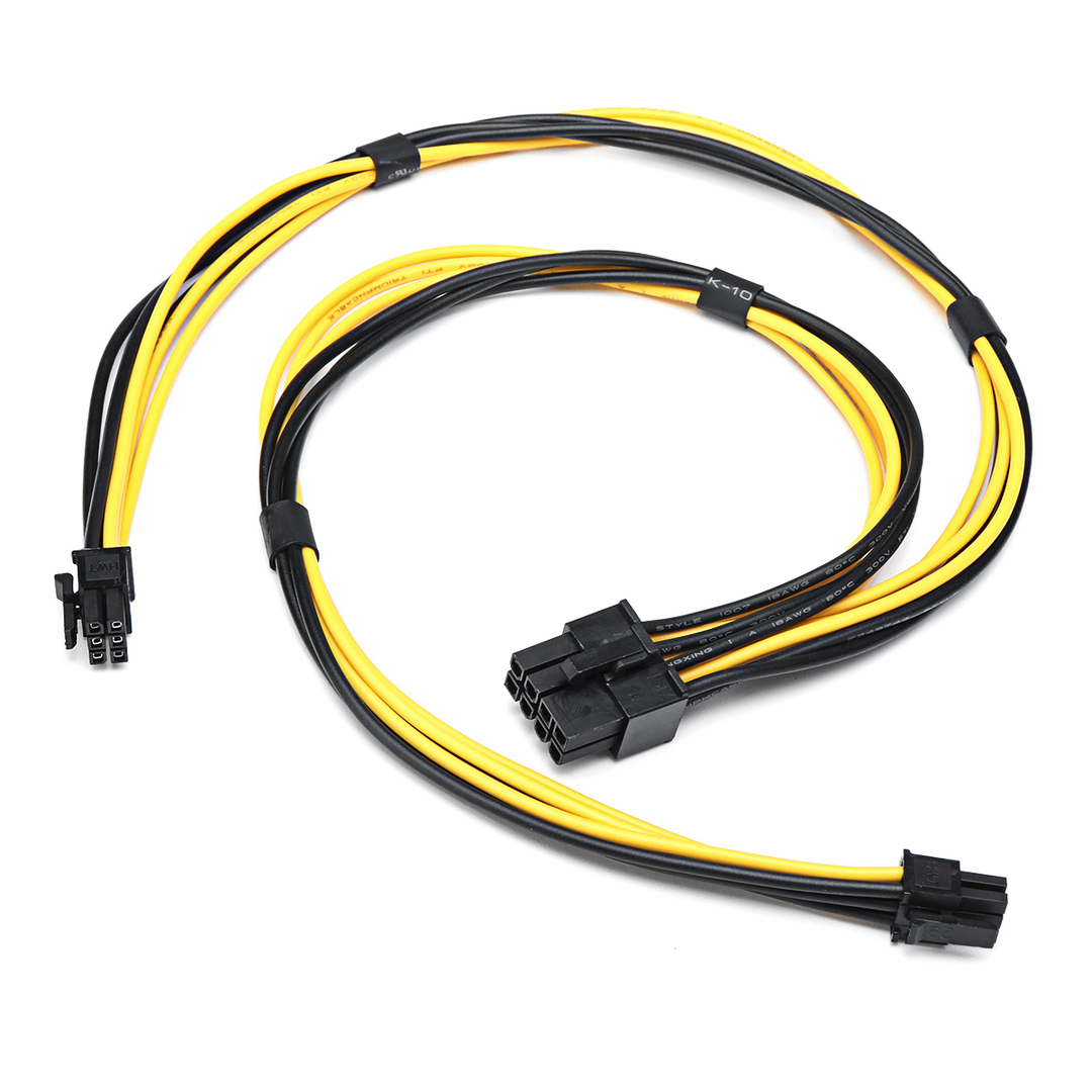 Dual Mini 6 Pin Cable to 8 Pin PCI-E Cable for Mac Pro Video Card