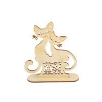 Forma dekoravimui ant stovo Įsimylėjusios katės, 14,7x17,6 cm