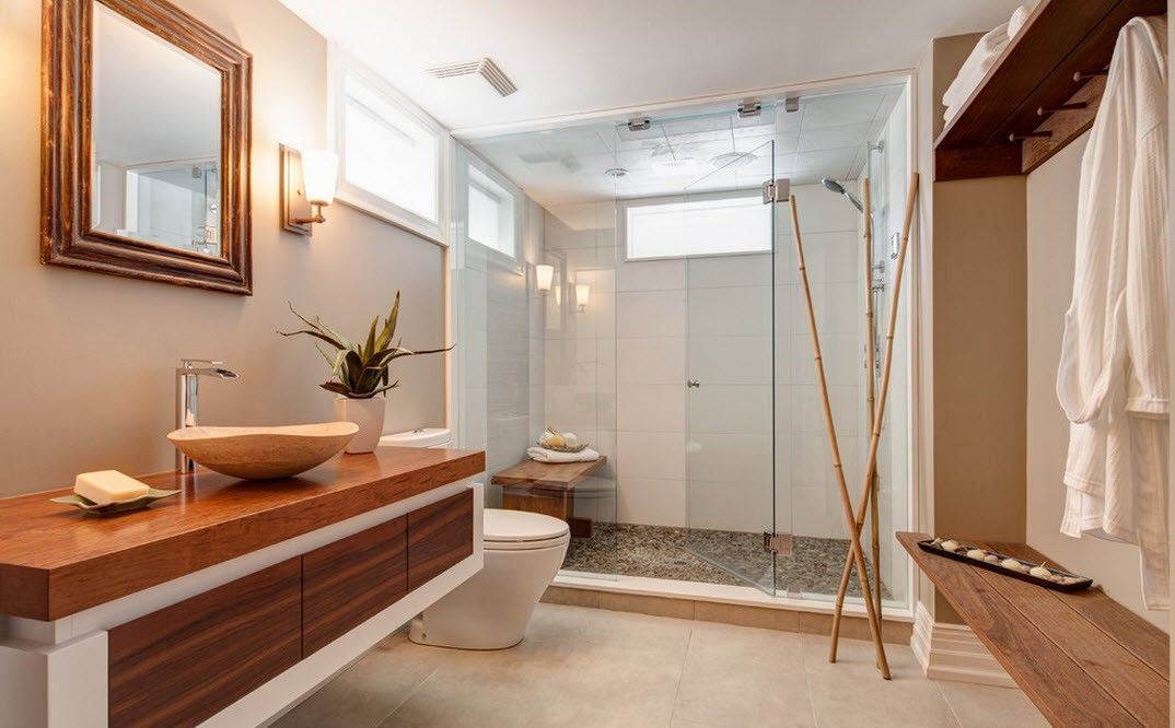 Badezimmer im japanischen Stil Foto-Ideen