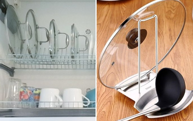 Secador de platos como soporte de tapa