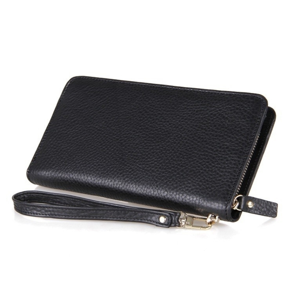 Men's purse leather black WALLET 8068BK