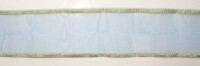 Wstążka na kokardy z metalicznym brzegiem, 7 cm x 25 m, kolor: niebieski, art. S3502