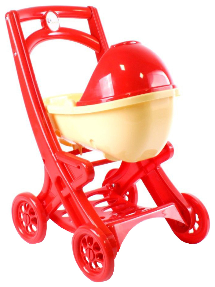 Doloni passeggino per bambole con navicella 0121/03 Rosso-beige