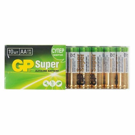 AA Batteri GP Super Alkaline 15A LR6, 10 st.
