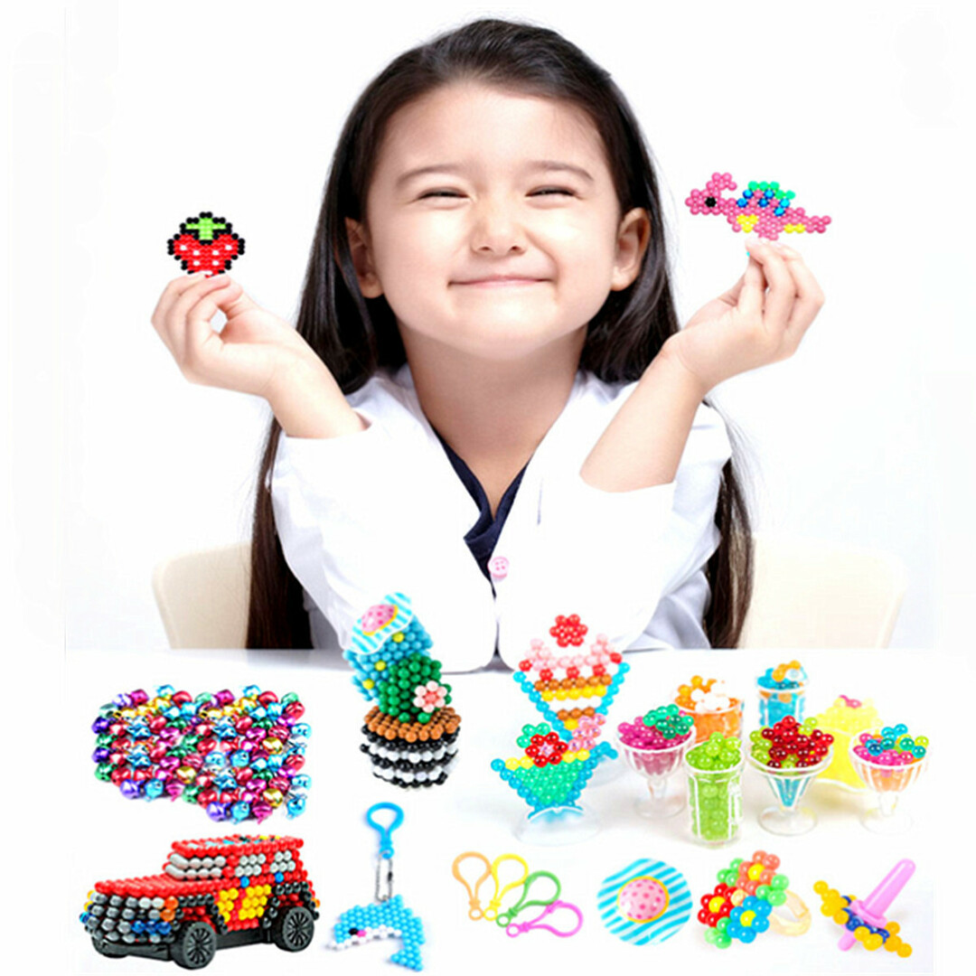 PC. / Beállítás 24 színű vízi köd varázslatos gyöngyök DIY játékok gyerekeknek állati formák kézzel készített gyerekek oktatási ékszerek