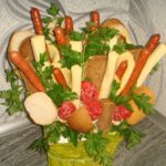 Bouquet of sausages and cheeses