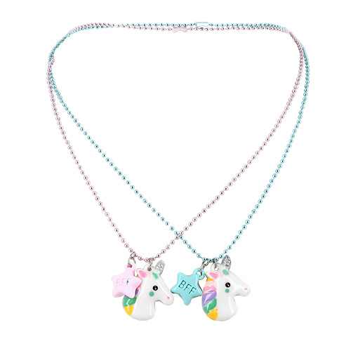 Bijoux MISS PINKY perles avec pendentif 2 pcs