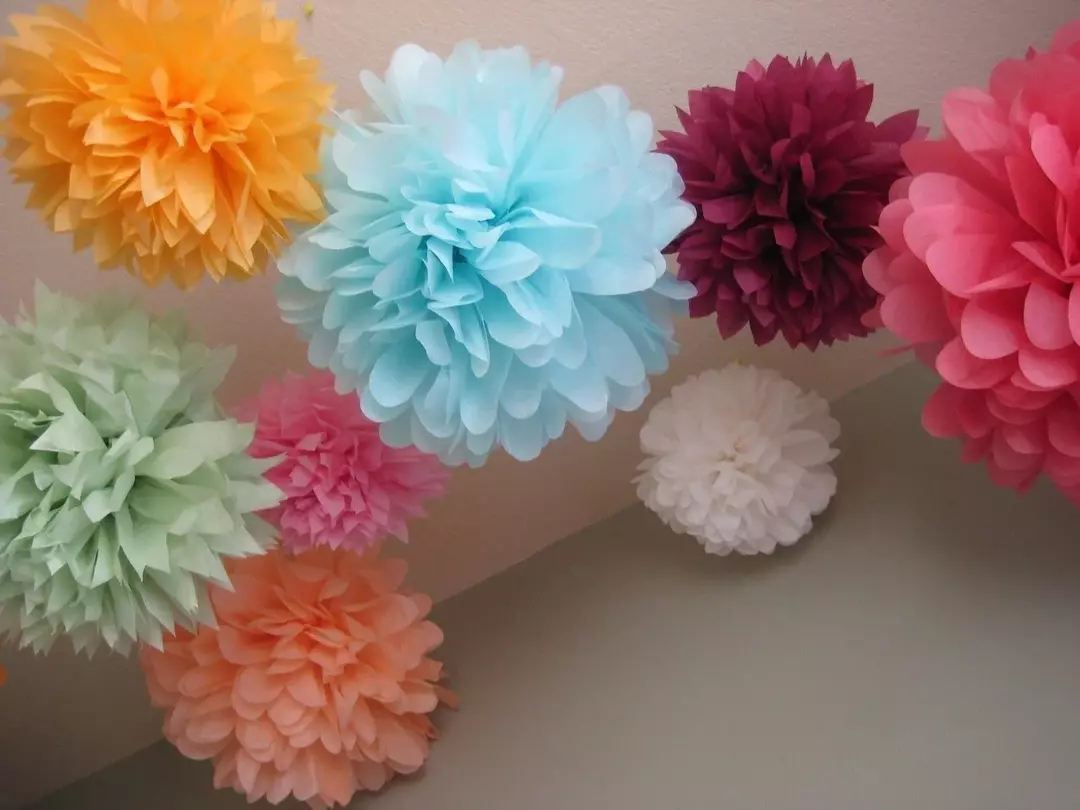 ideas de diseño de pompones de servilletas de papel
