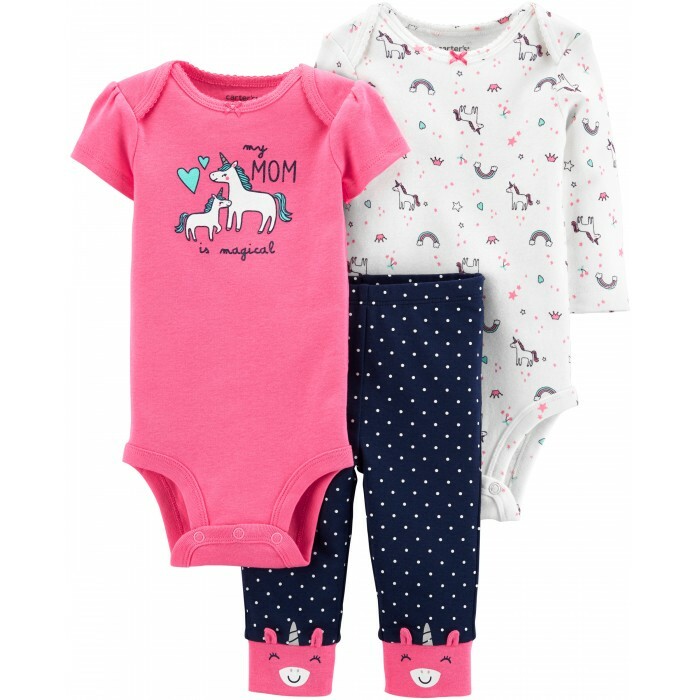 Set for girls (bodysuit, semi-overalls, trousers) 3 pieces 17646610