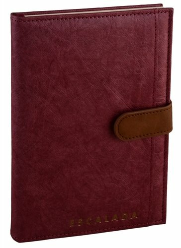Notebook А5 96L Papel sintético, bordô, capa dura com borracha esponjosa