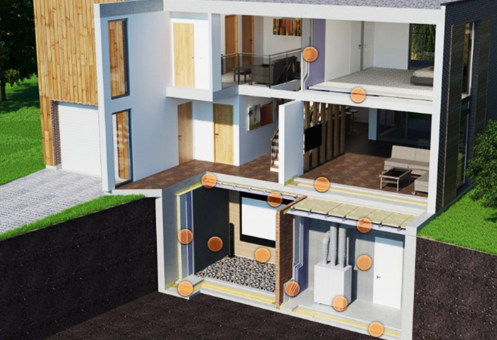 Elementi konstrukcije kuće, u kojima treba osigurati apsorpciju zvuka i zvučnu izolaciju