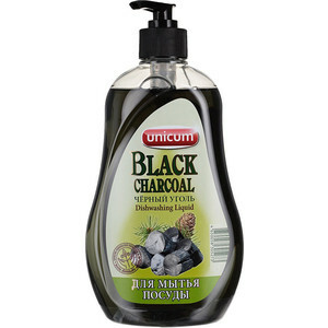 Dishwashing liquid UNICUM Black coal (Asian collection), 550 ml