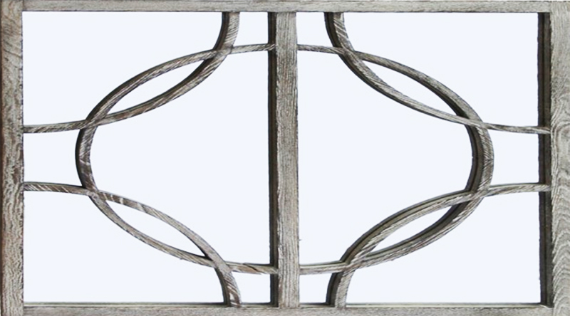 Spegel i Provence -stil inramad i en dämpad grå massiv träram