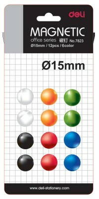 Board magnet Deli E7823, assorteret, 15 mm