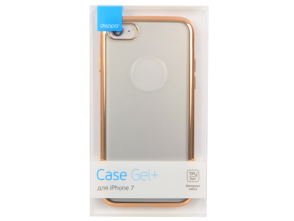 Pouzdro Deppa Gel Plus pro Apple iPhone 7 / iPhone 8, zlaté, 85256