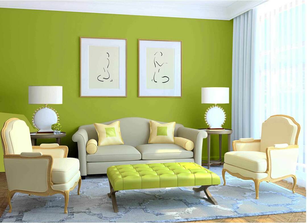 Cor verde oliva no interior +100 combinações de fotos