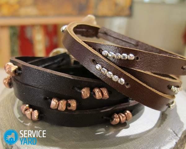 Leather bracelets with own hands