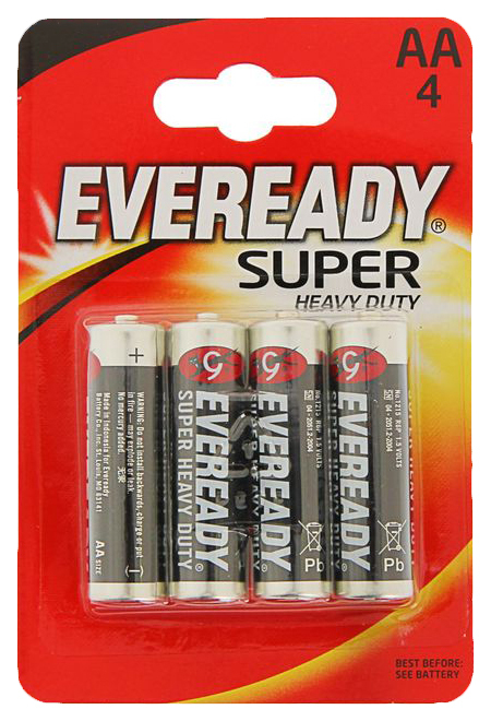 Energizer Eveready Super Heavy Duty batteri 4 stk