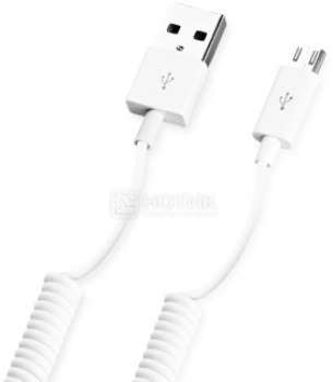 Deppa 72122 USB-microUSB kabelis, 1,2 m, balts