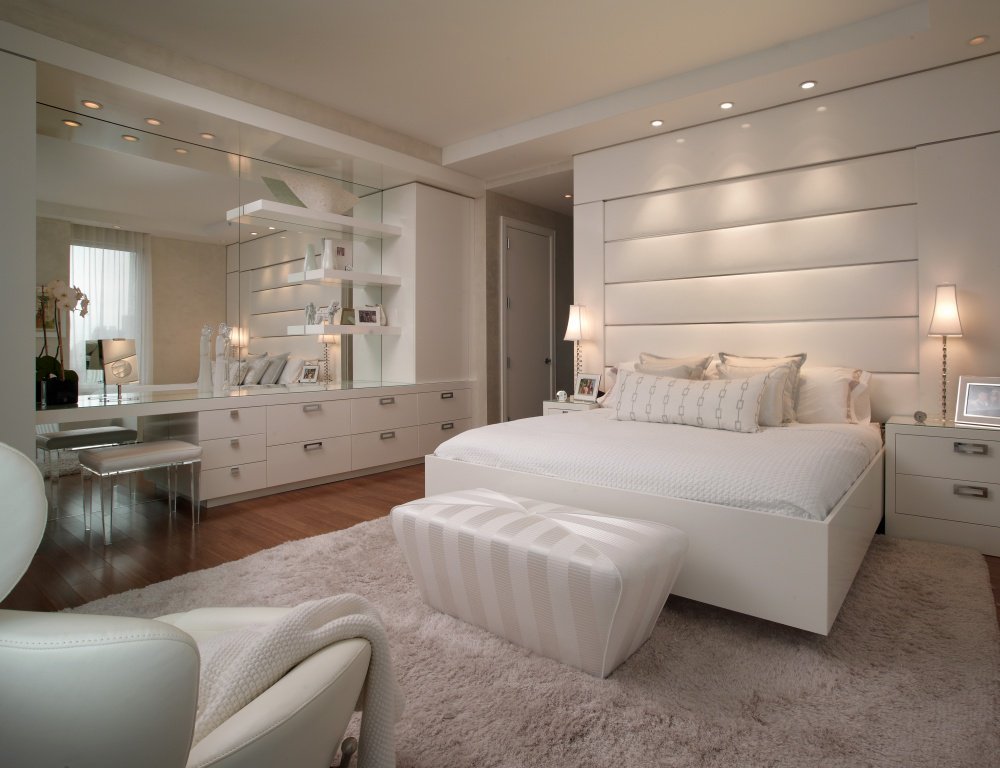 wit slaapkamer interieur