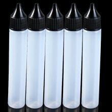 Gjennomsiktig e-væskeflaske med tut (30 ml) 5 stk / pose