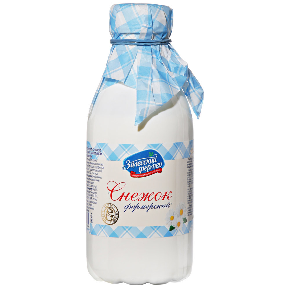 Snezhok Zalessky Bauer mit Vanille süßes fermentiertes Milchprodukt 3,5% 0,45kg