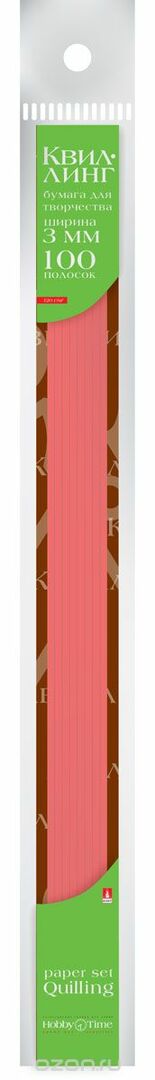 Quillingpapir, 3 mm, 100 strimler, farve: rød