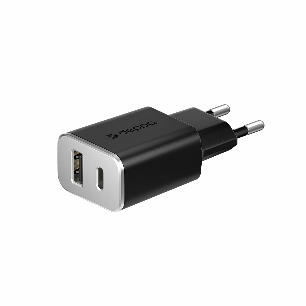 Wall charger Deppa USB + USB Type-C 3.4А black