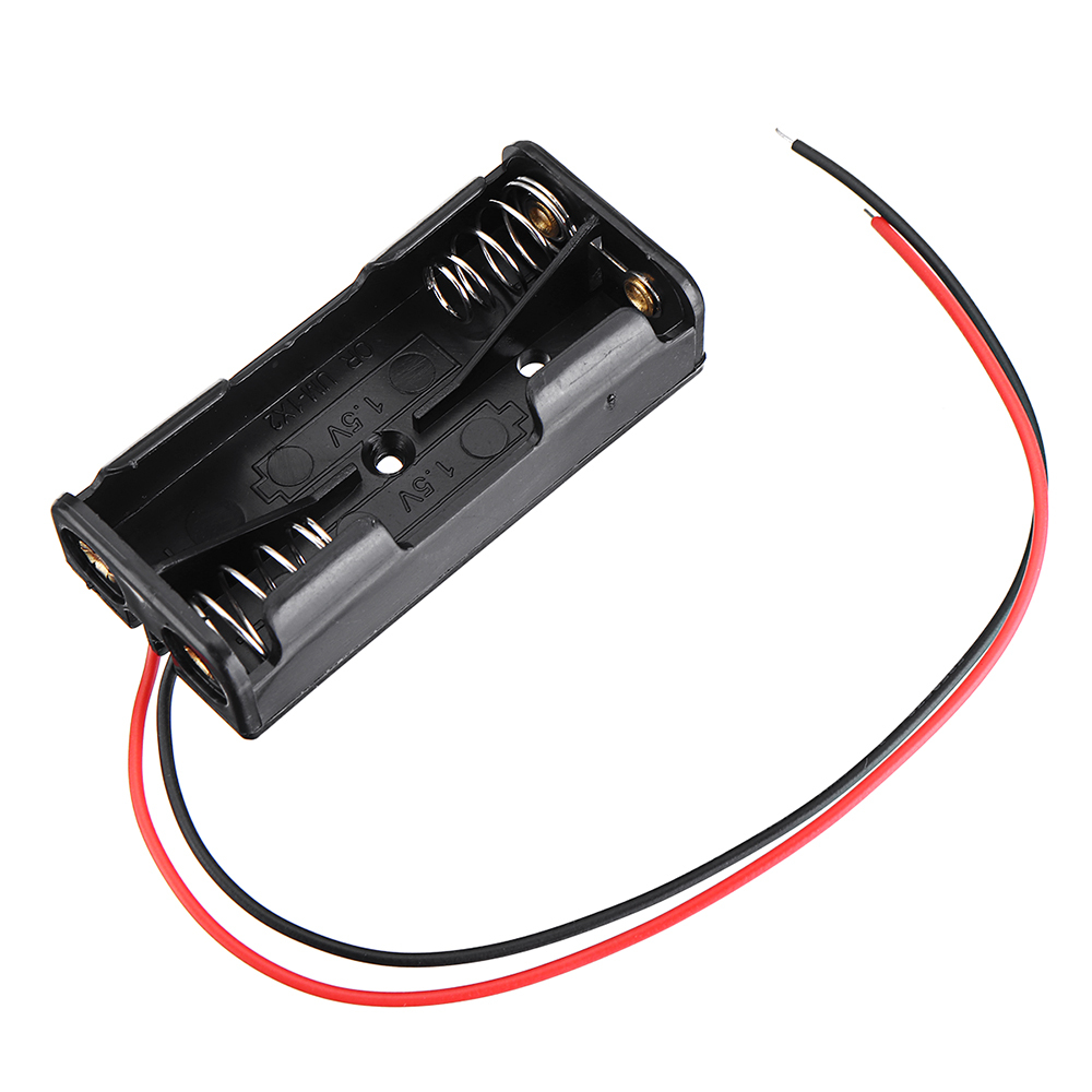 2 stk. AAA -pladser Batterikasse Batterikortholder med switch til 2xAAA -batterier DIY Kit -kasse