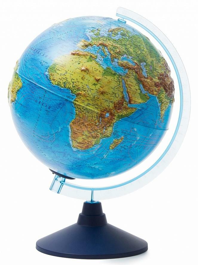 Globe Physico-political relief (batteries) Be022500261 # and # quot; 25 cm
