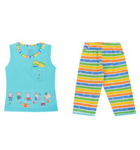 Kostni otroški komplet (majica + kratke hlače), barva: večbarvna, višina 86 cm
