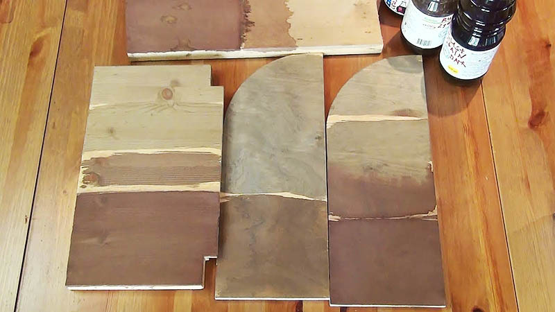 After the stain dries, the color will become less saturated. You can apply an extra layer if you want a darker shade.