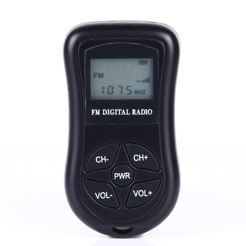 מיני נייד 2.2-3V רמקול רדיו דיגיטלי FM 3.5 מ" מ שקע אוזניות מקלט תצוגת LCD DSP