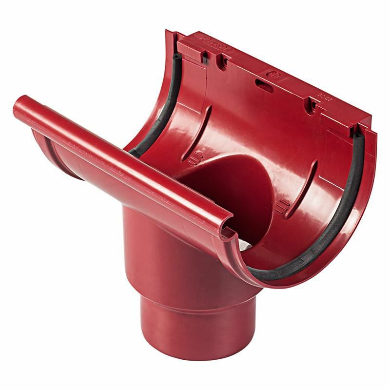 Canalón central universal MUROL, color rojo, 80/100 mm