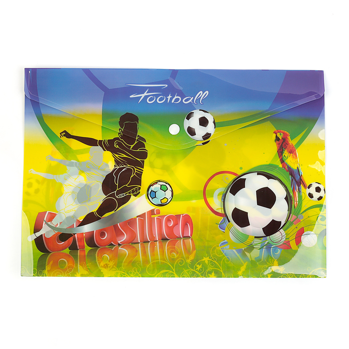 Teczka-koperta na guzik A4 format 180mkr MIX Football