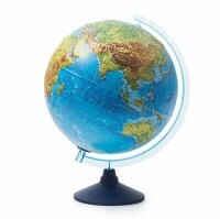 Globus interaktiv physisch und politisch, Relief, Hintergrundbeleuchtung (Batterien) 320 mm