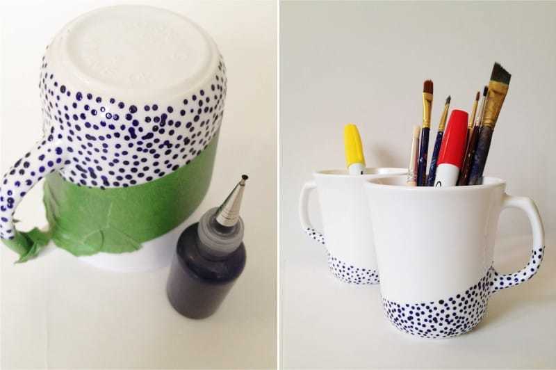Formas sencillas para decorar los platos con la ayuda de esmalte de uñas y pintura acrílica