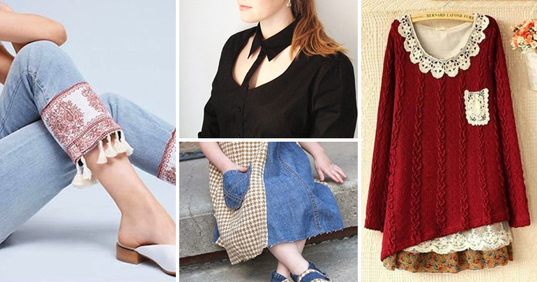 Varianten der Herstellung von stilvoller Kleidung aus alten Kleidern