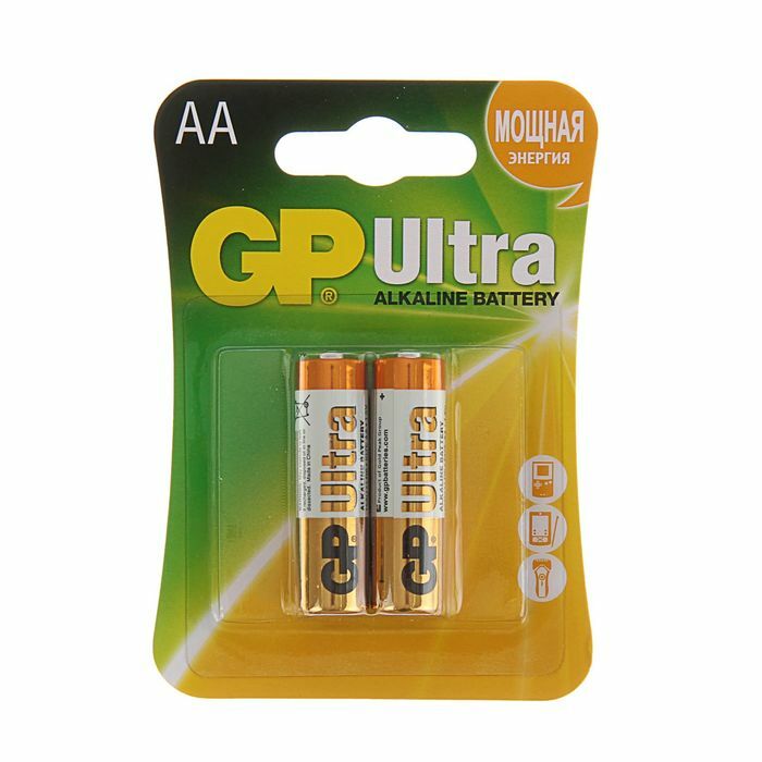 Batterij Alkaline GP Ultra, AA, LR6-2BL, blister, 2 st.