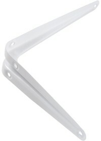 Soporte angular SibrTech, con nervadura, 125x150 mm, blanco