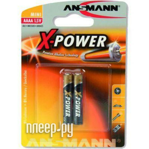 סוללת AAAA-Ansmann X-Power LR8 / 25A 1510-0005 (2 חלקים)