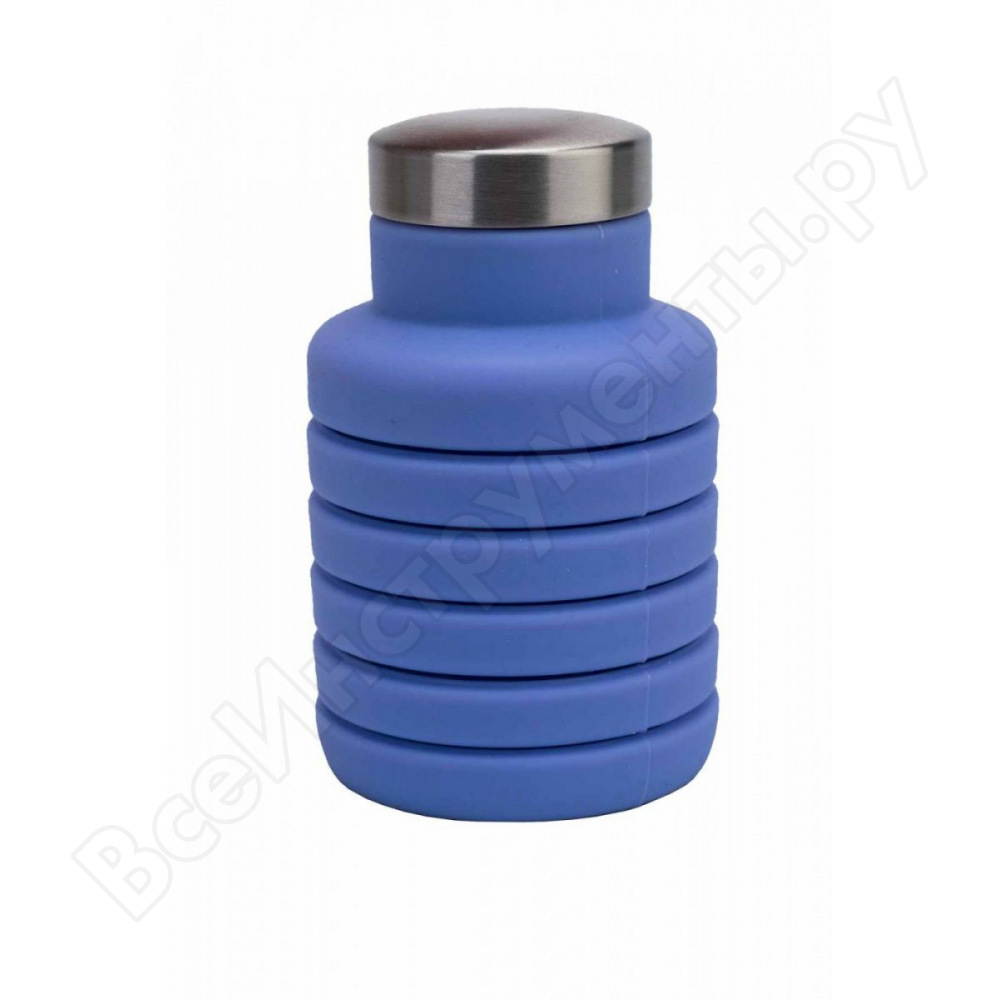 Botella de agua plegable de silicona bradex de 500 ml con tapa, violeta tk 0267