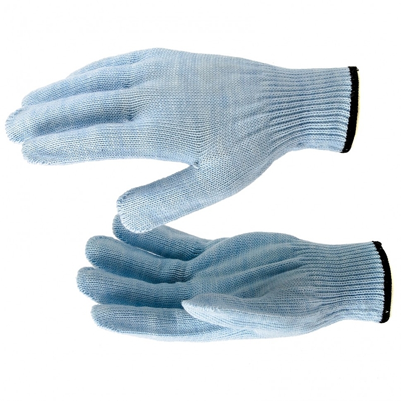 Pletené rukavice, akryl, zenitová farba, overlock Rusko Sibrtech